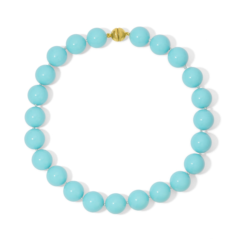 18mm Persian Blue Necklace 17 inches