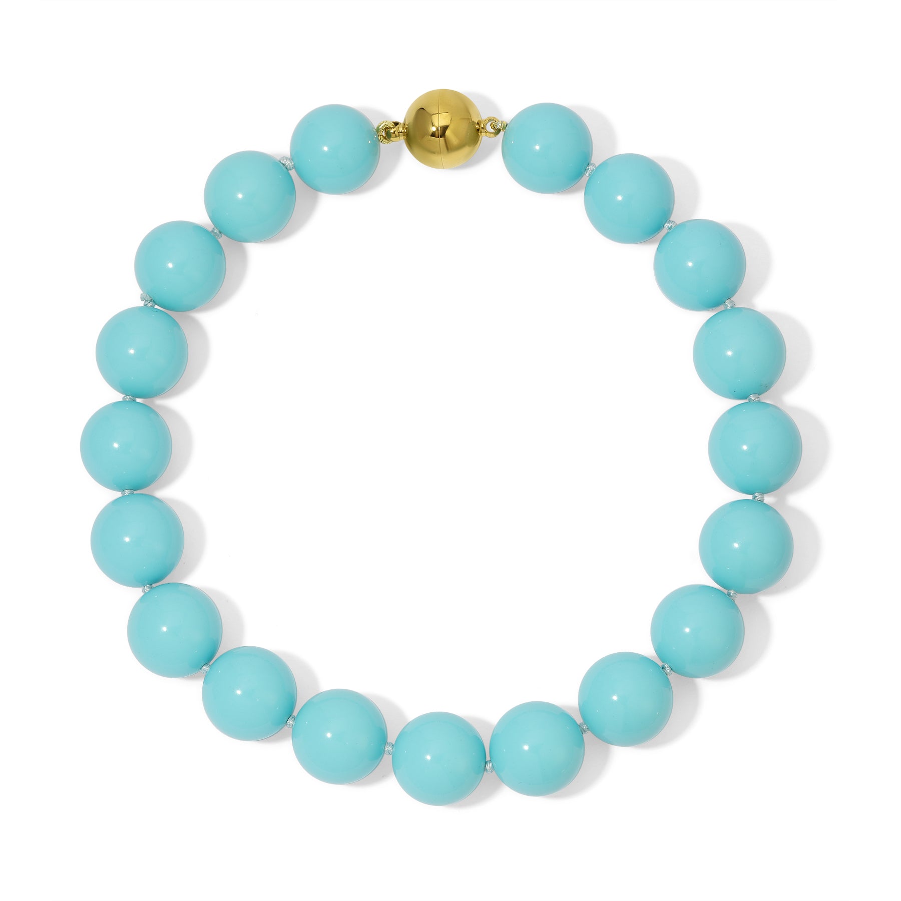 18mm Persian Blue Necklace 15.5 inches