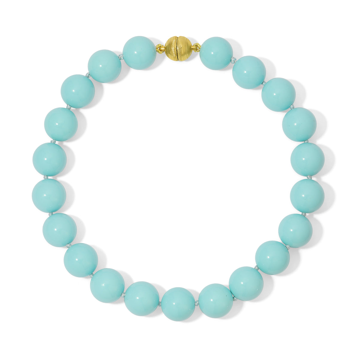 16mm Persian Blue Necklace 15.5 inches