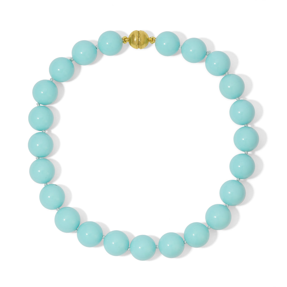 16mm Persian Blue Necklace 17 inches