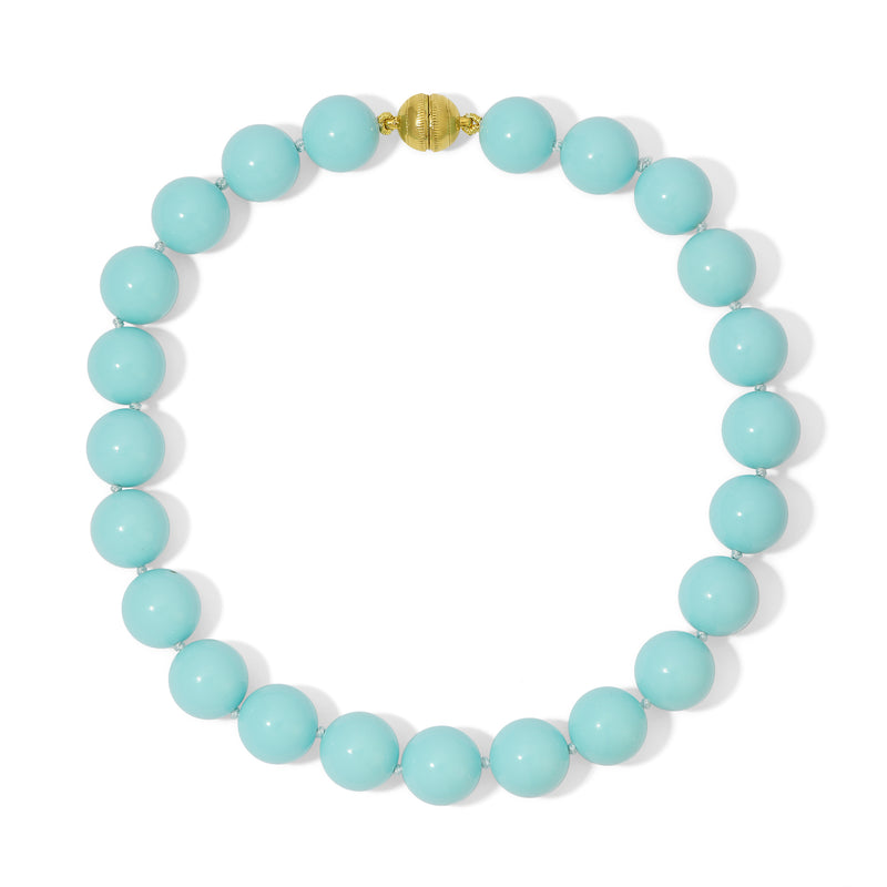 16mm Persian Blue Necklace 17 inches