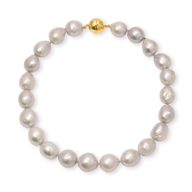Large Grey Pearl Necklace