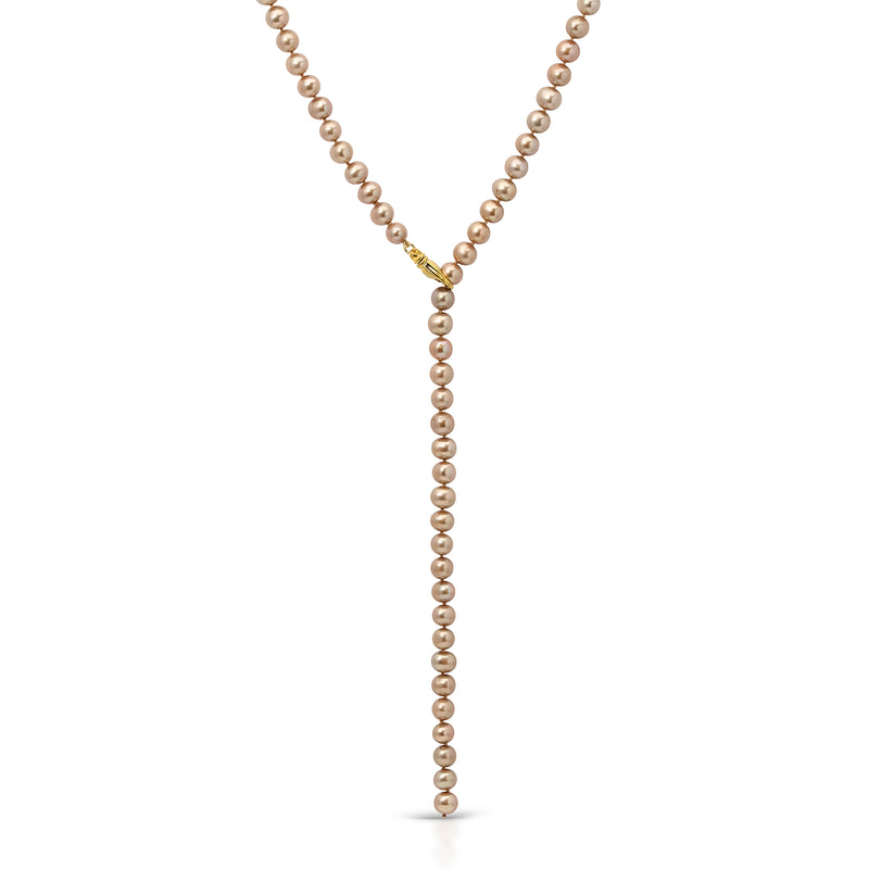 Oyster Pearl Lariat Necklace