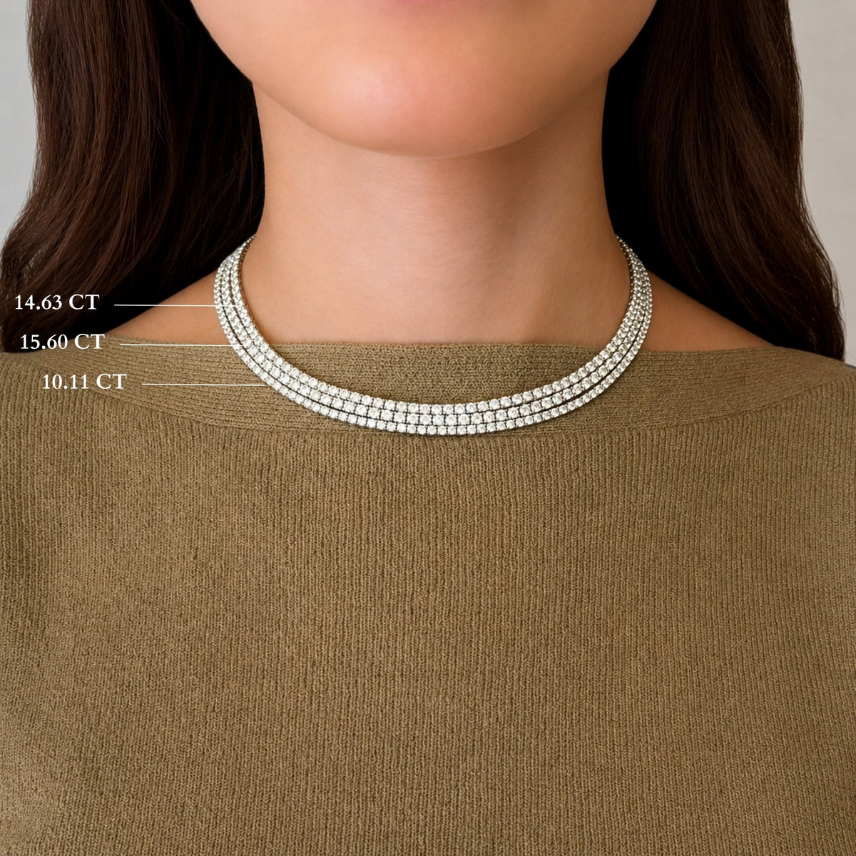 Lab grown diamond necklaces - Anne Sisteron