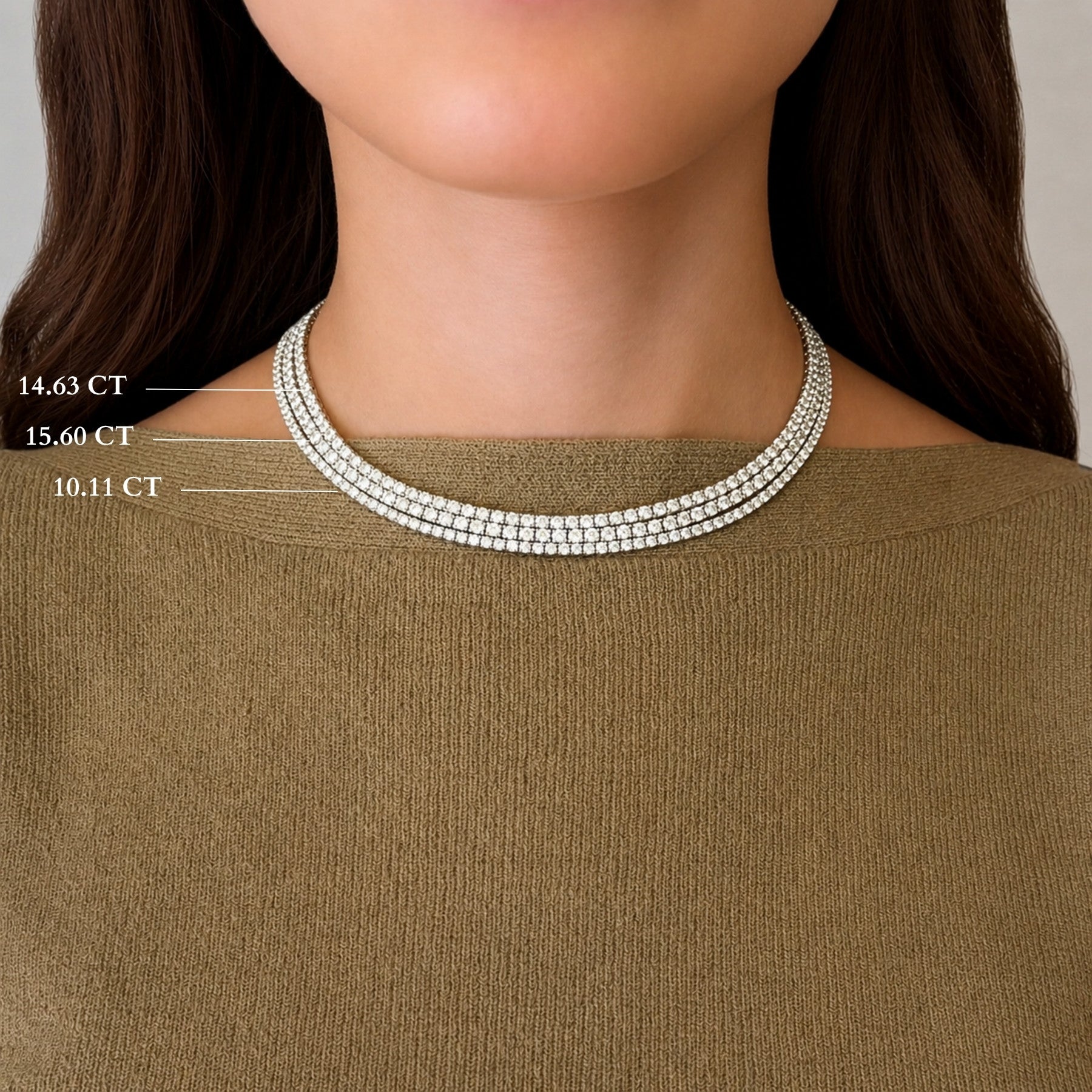 Lab grown diamond necklaces - Anne Sisteron