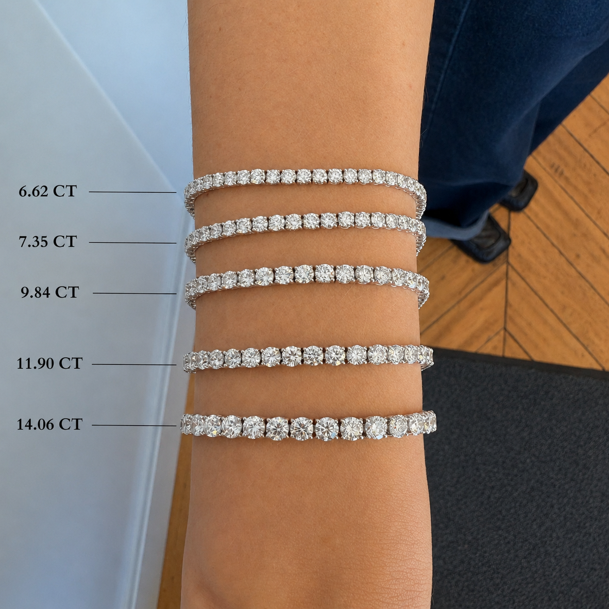 Lab grown diamond bracelets chart - Anne Sisteron