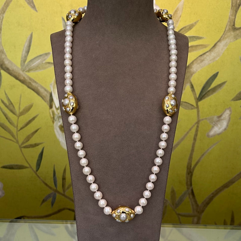 White Pearl Stephanie Necklace