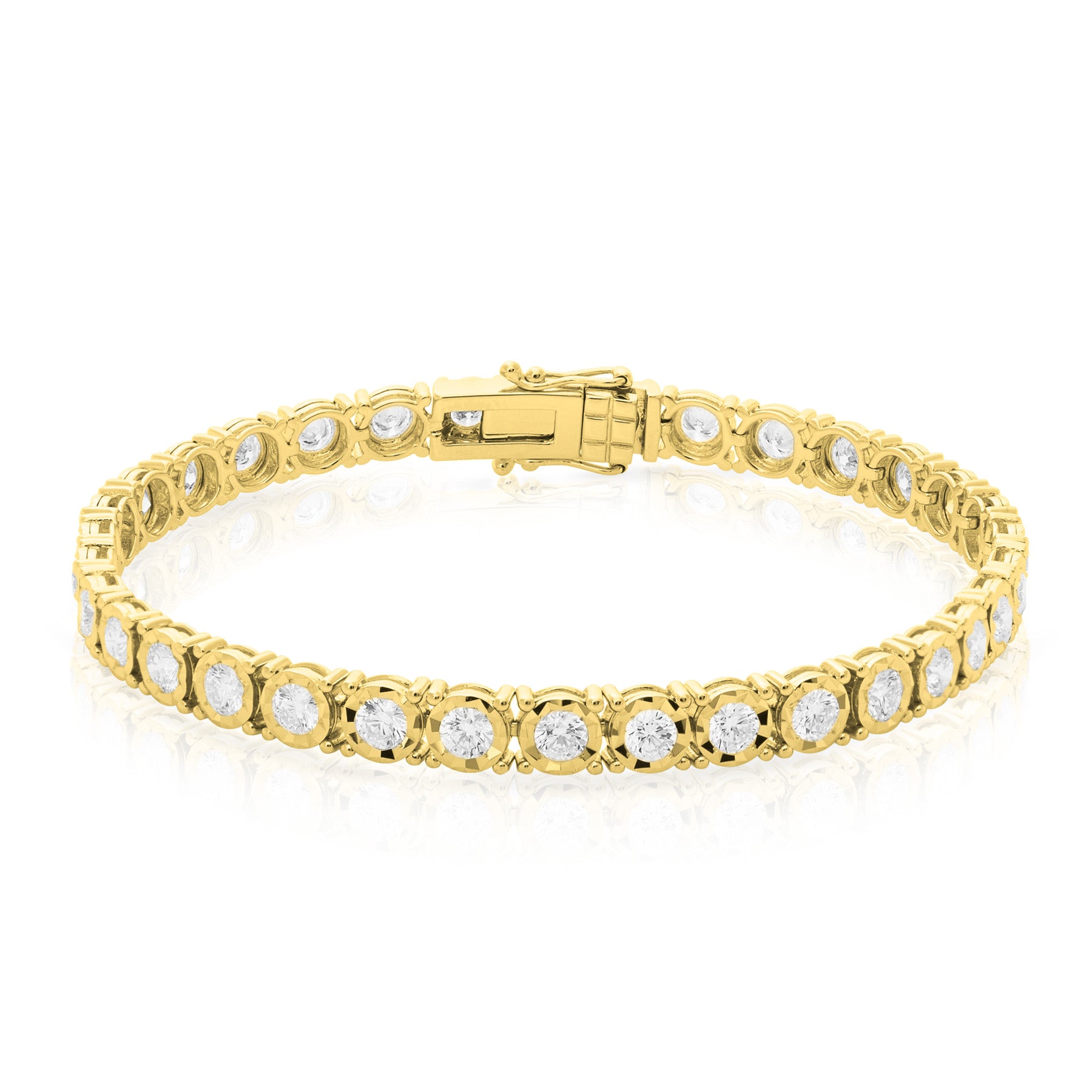 14KT Yellow Gold Diamond Luxe Bella Tennis Bracelet