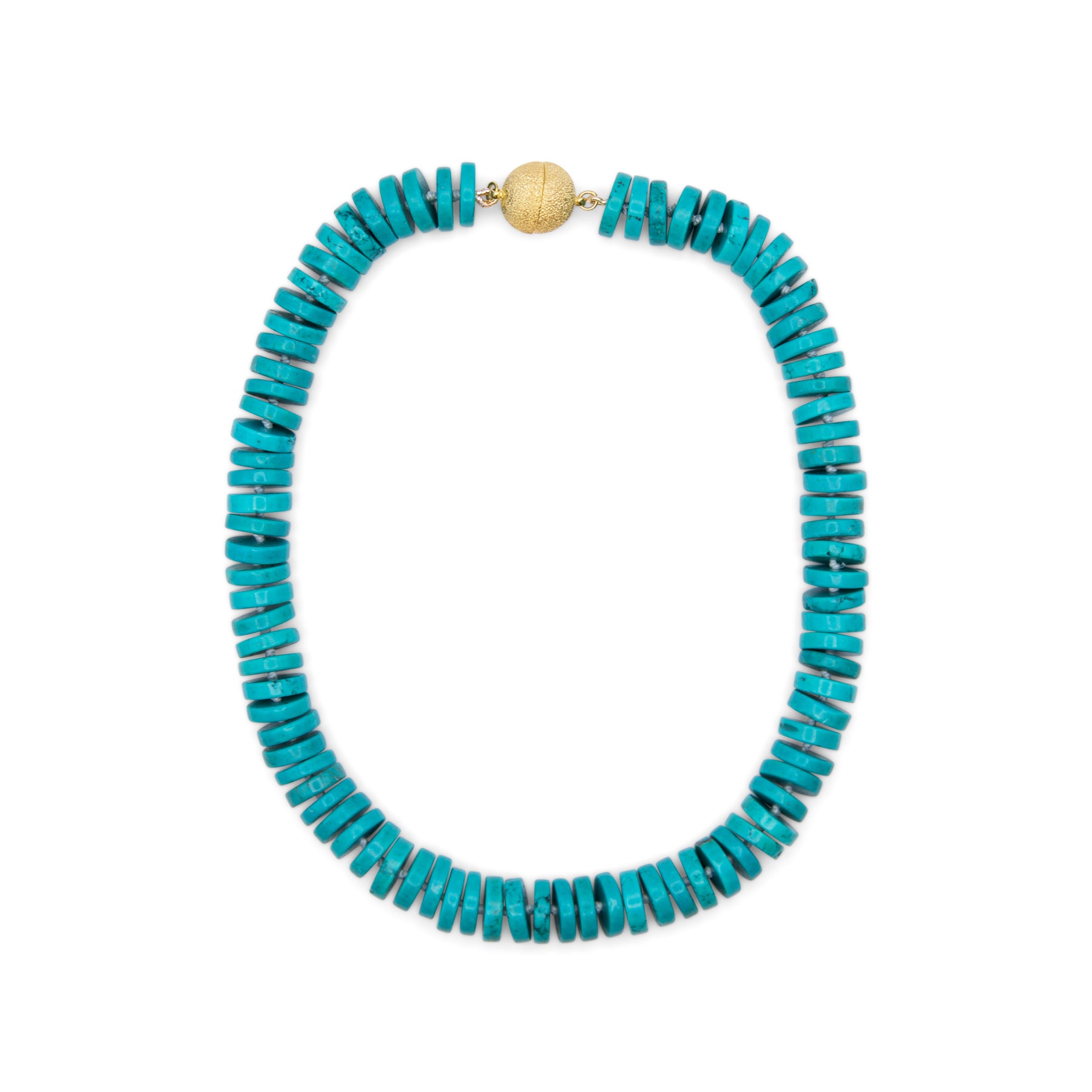 Turquoise Disc Necklace