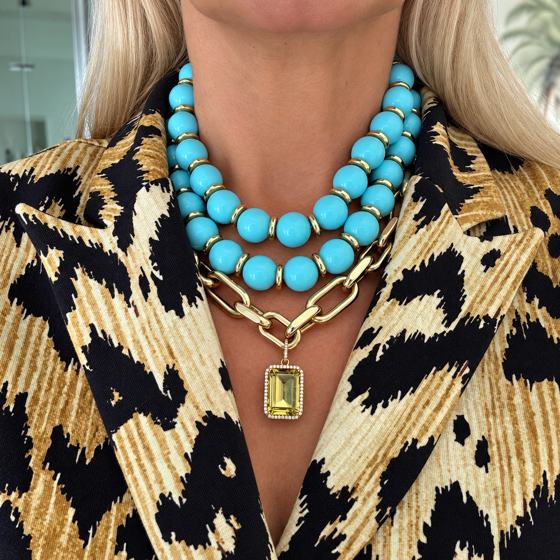 16mm Persian Blue Amira Necklace