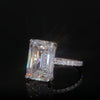 Video of 12.05ct Emerald Cut Lab Grown Diamond Ring Set in 18KT White Gold