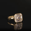 9.22ct Asscher Cut Lab Grown Diamond Ring Set in 18KT Yellow Gold