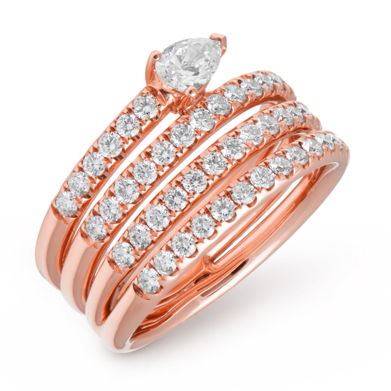 14KT Rose Gold Diamond Violetta Ring