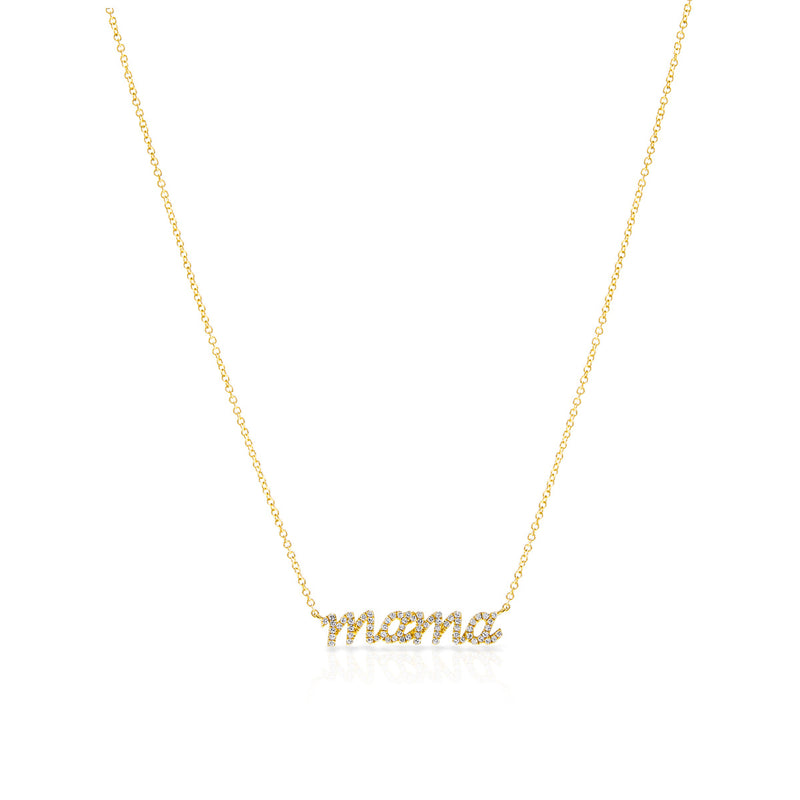 14KT Yellow Gold Diamond Personalized Name Necklace