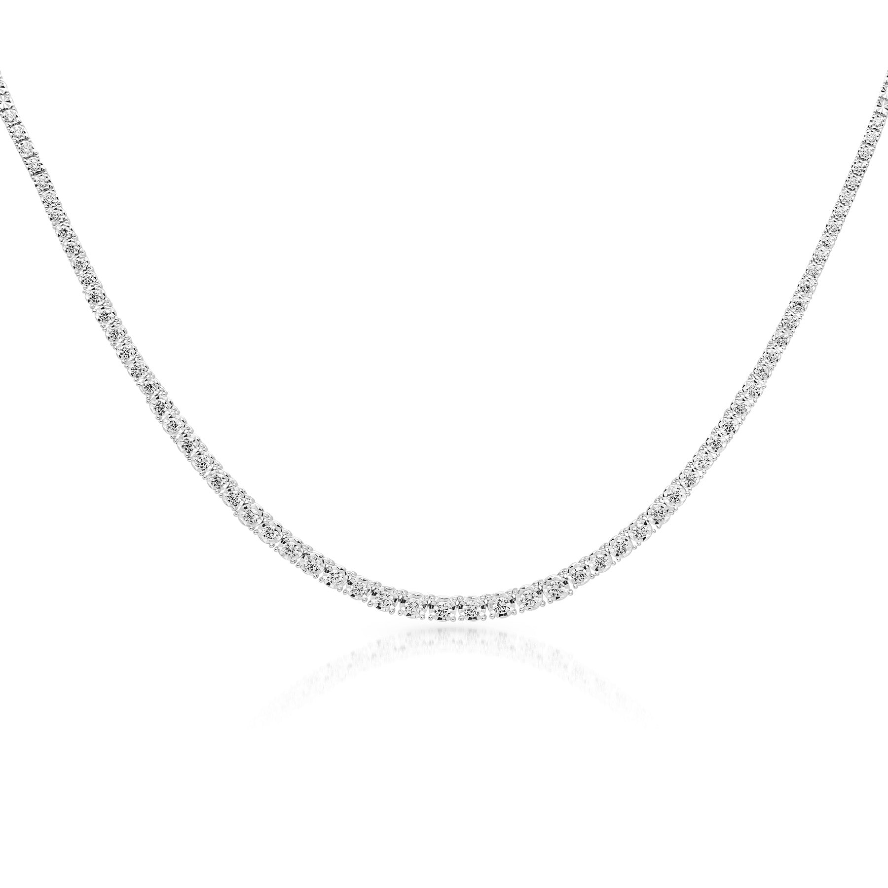 14KT White Gold Diamond Luxe Bella Tennis Necklace