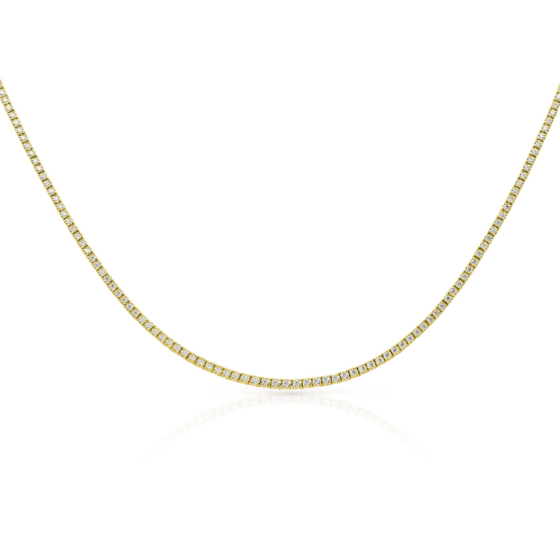 14KT Yellow Gold Diamond Diana Tennis Necklace