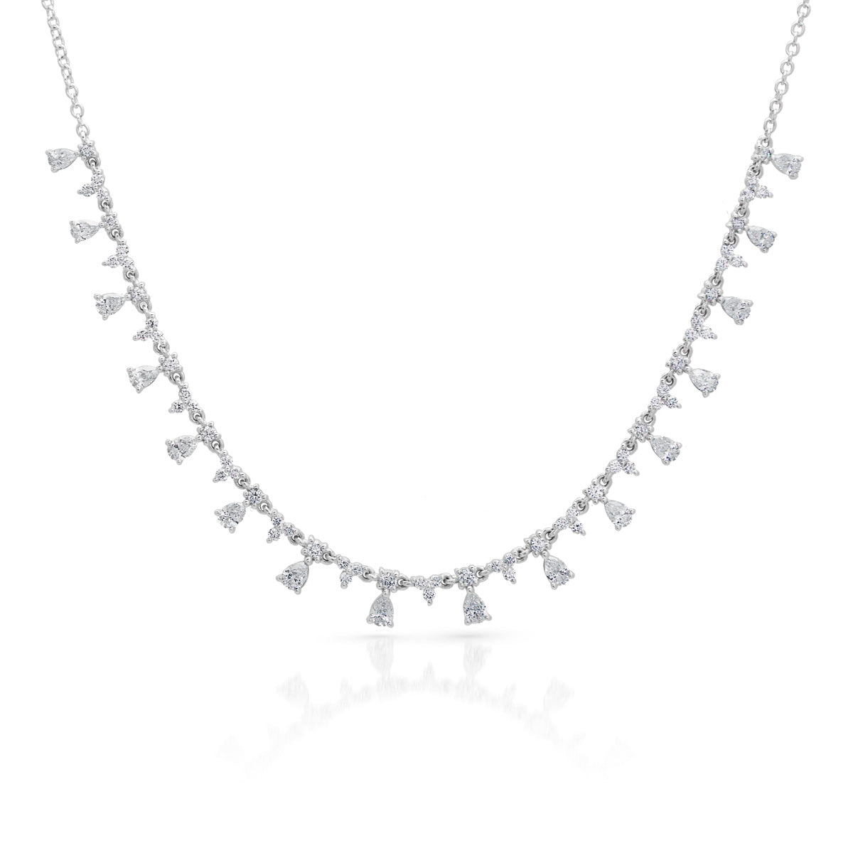 14KT White Gold Diamond Constantine Necklace