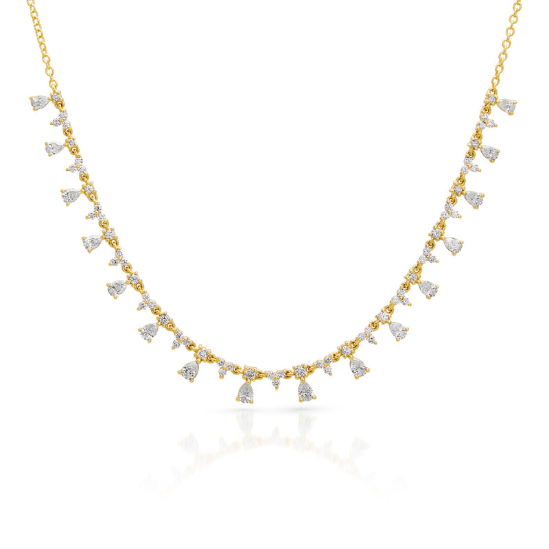 14KT Yellow Gold Diamond Constantine Necklace