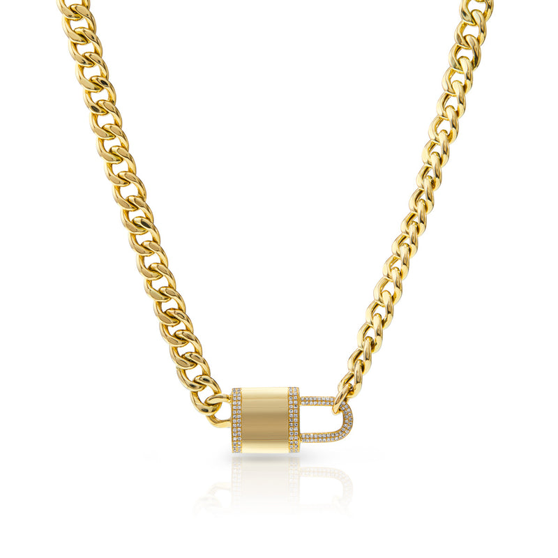 14KT Yellow Gold Diamond Lovelock Necklace