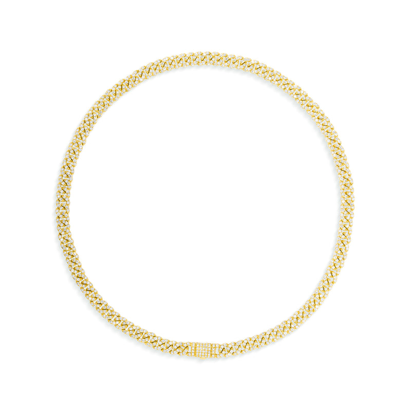 14KT Yellow Gold Diamond Sydney Chain Link Necklace
