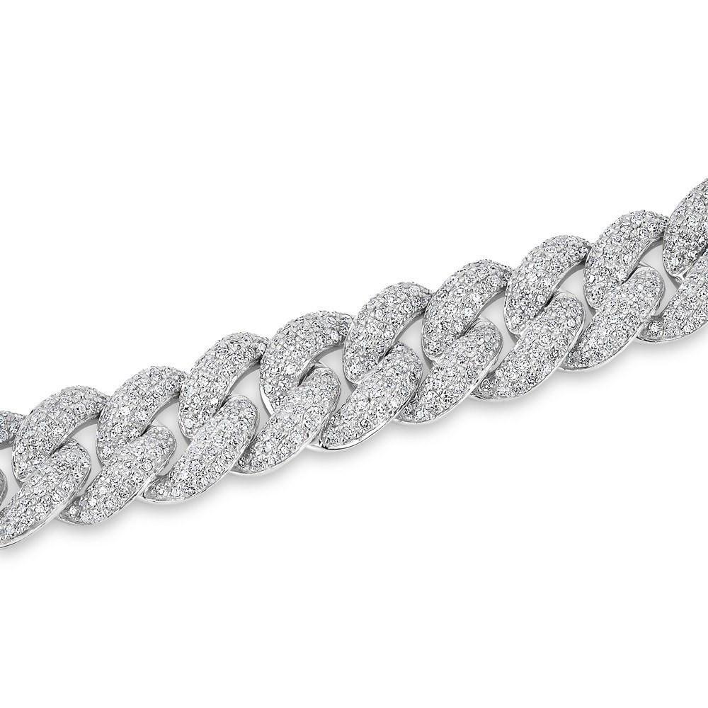 14KT White Gold Diamond Amalie Chain Link Bracelet