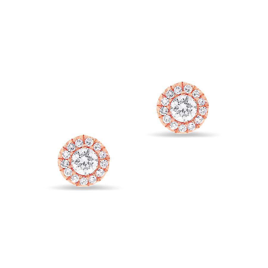 14KT Rose Gold Diamond Ava Stud Earrings