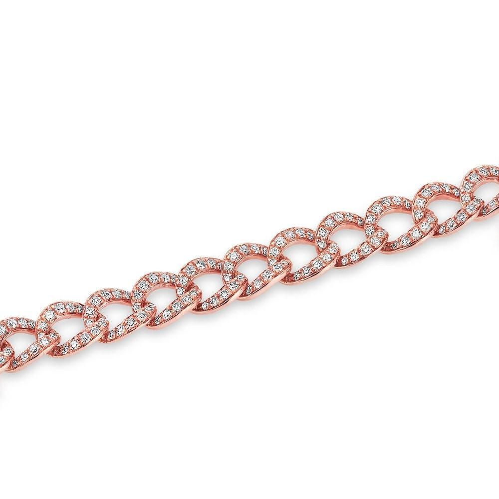 Rose Gold Annalise Heart Stone Chain-Link Bracelet - CHARLES