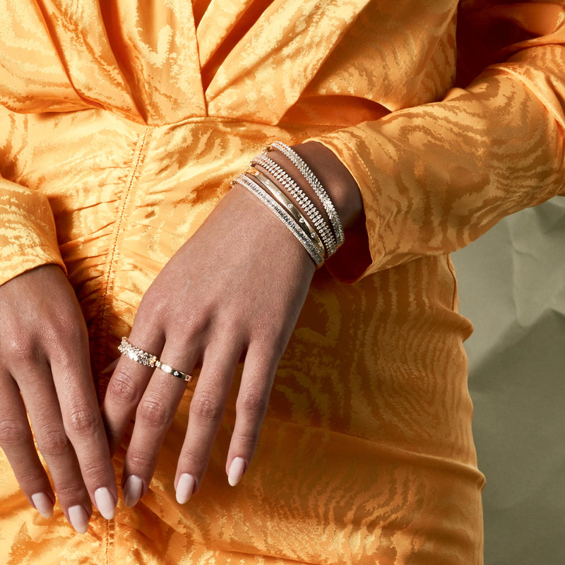 14KT Rose Gold Diamond Luxe Queen Bangle Bracelet