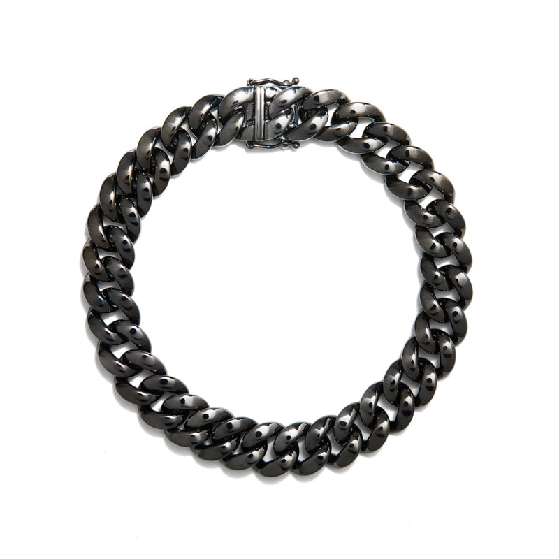 14KT Black Rhodium Luxe Yves Chain Link Bracelet