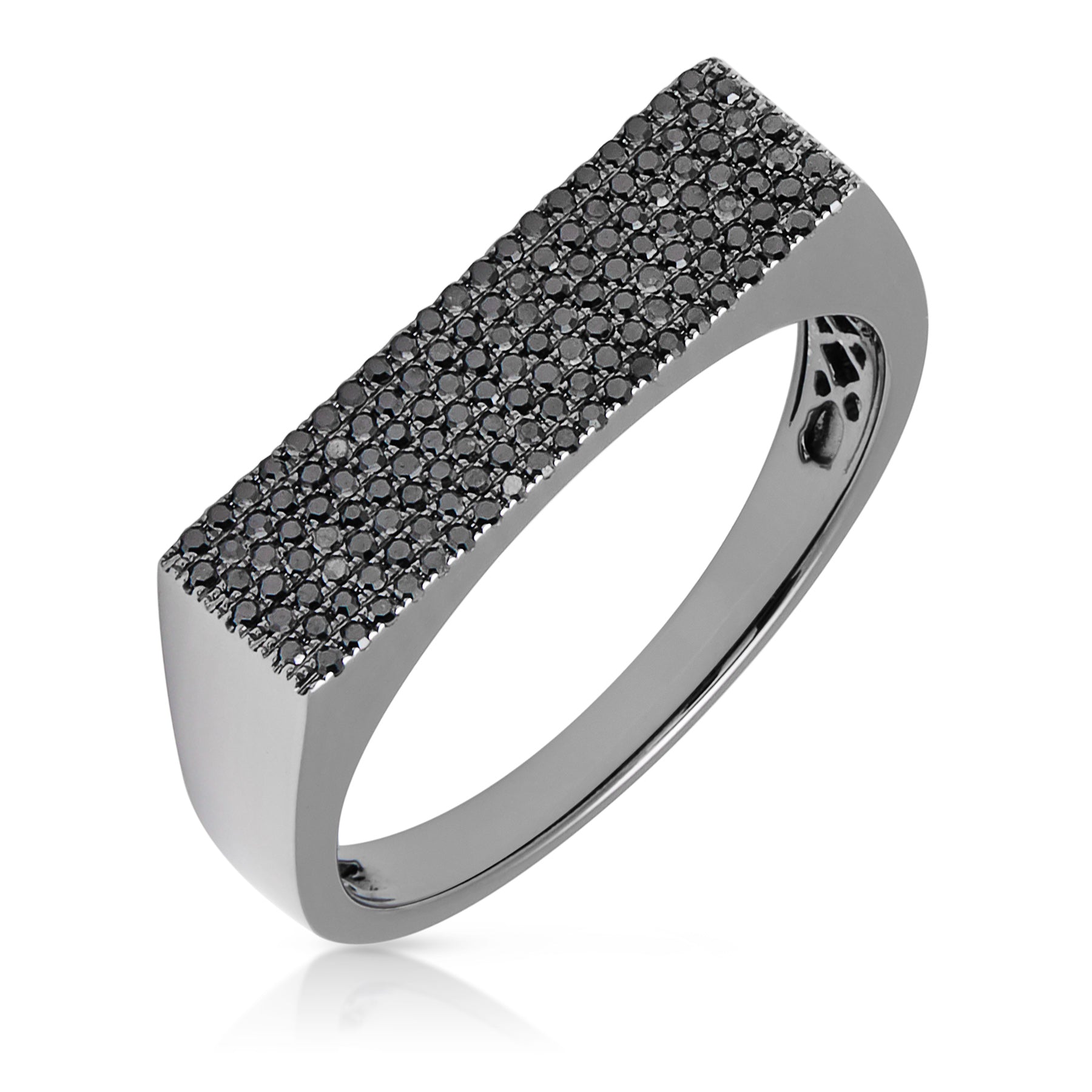 14KT Black Rhodium Black Diamond Billie Ring
