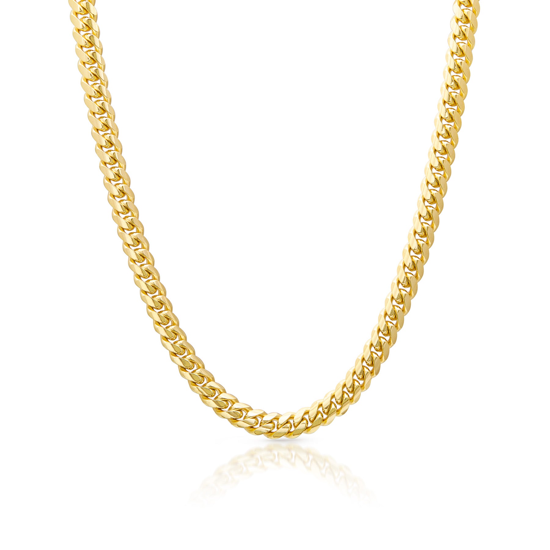 14KT Yellow Gold Cuban Chain Link Beck Necklace