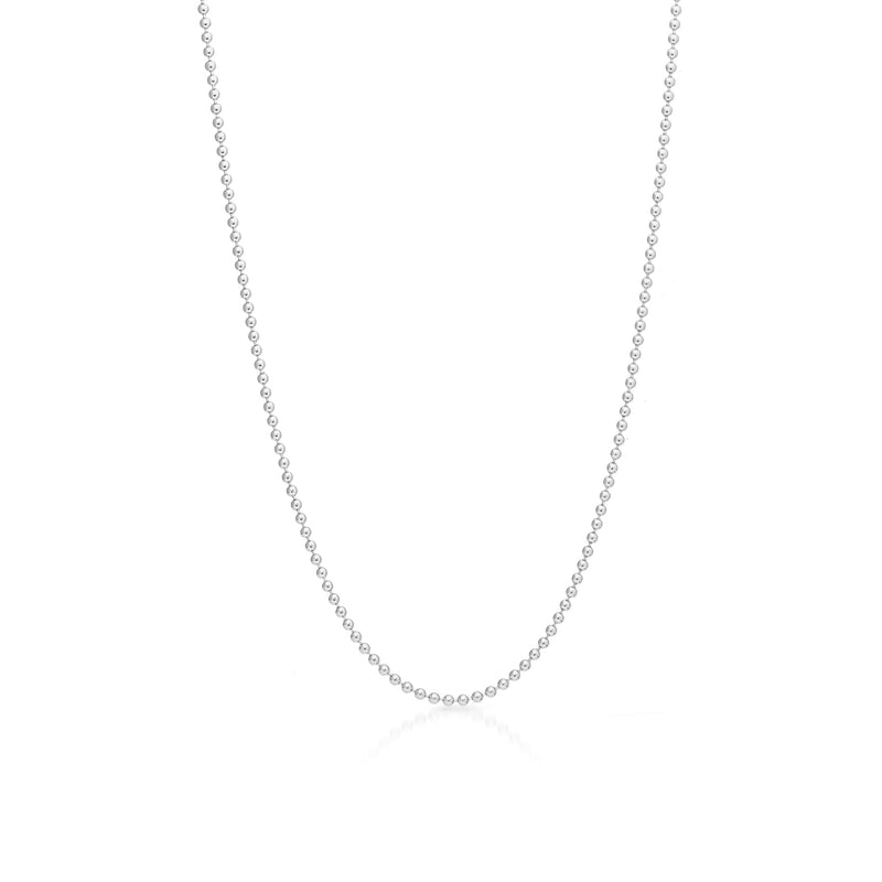 14KT White Gold Ball Chain Necklace