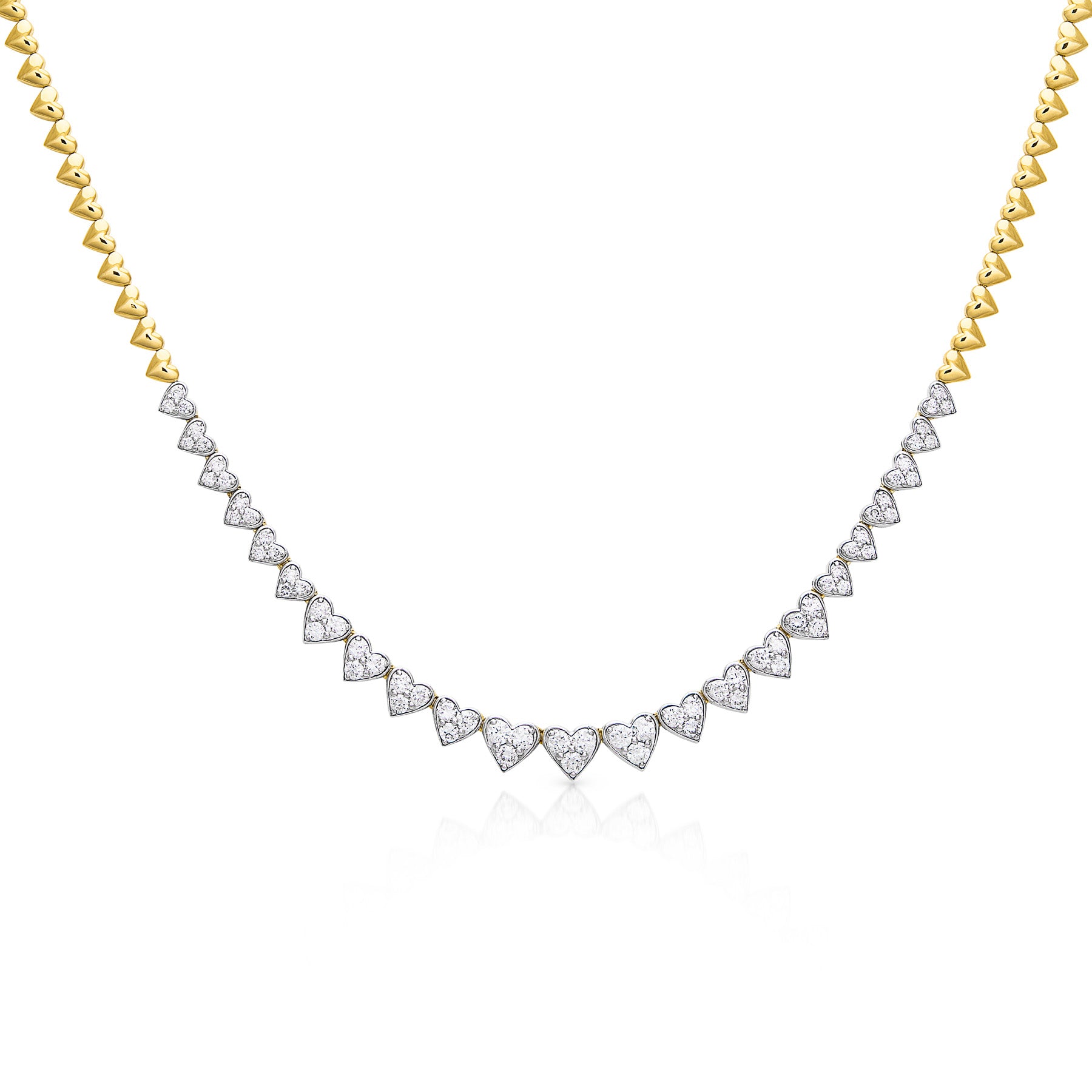 14KT Yellow Gold Diamond Heart Amie Necklace