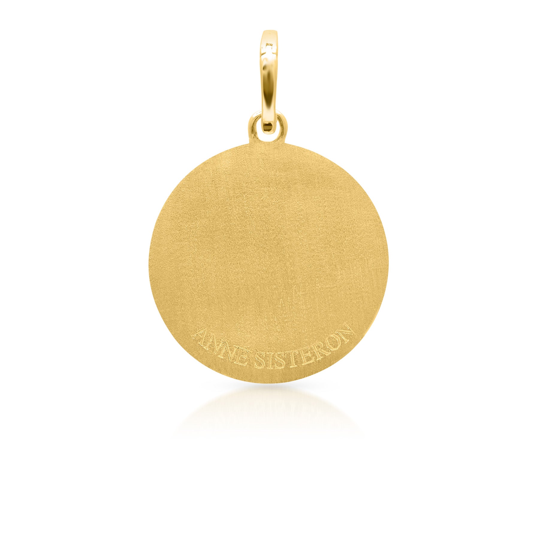 14KT Yellow Gold Diamond Scarab Medallion Charm with Diamond Clip on Bail