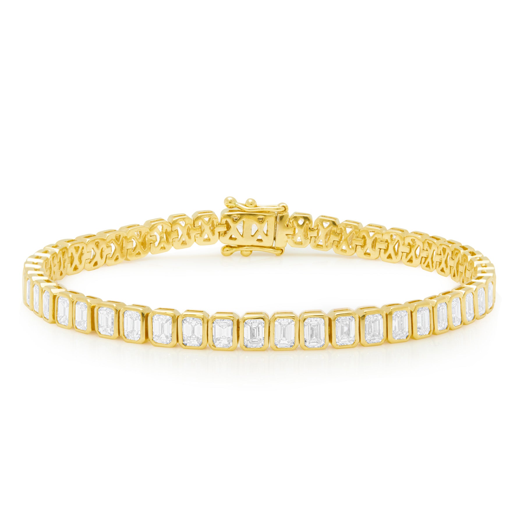 14KT Yellow Gold Baguette Diamond Bracelet