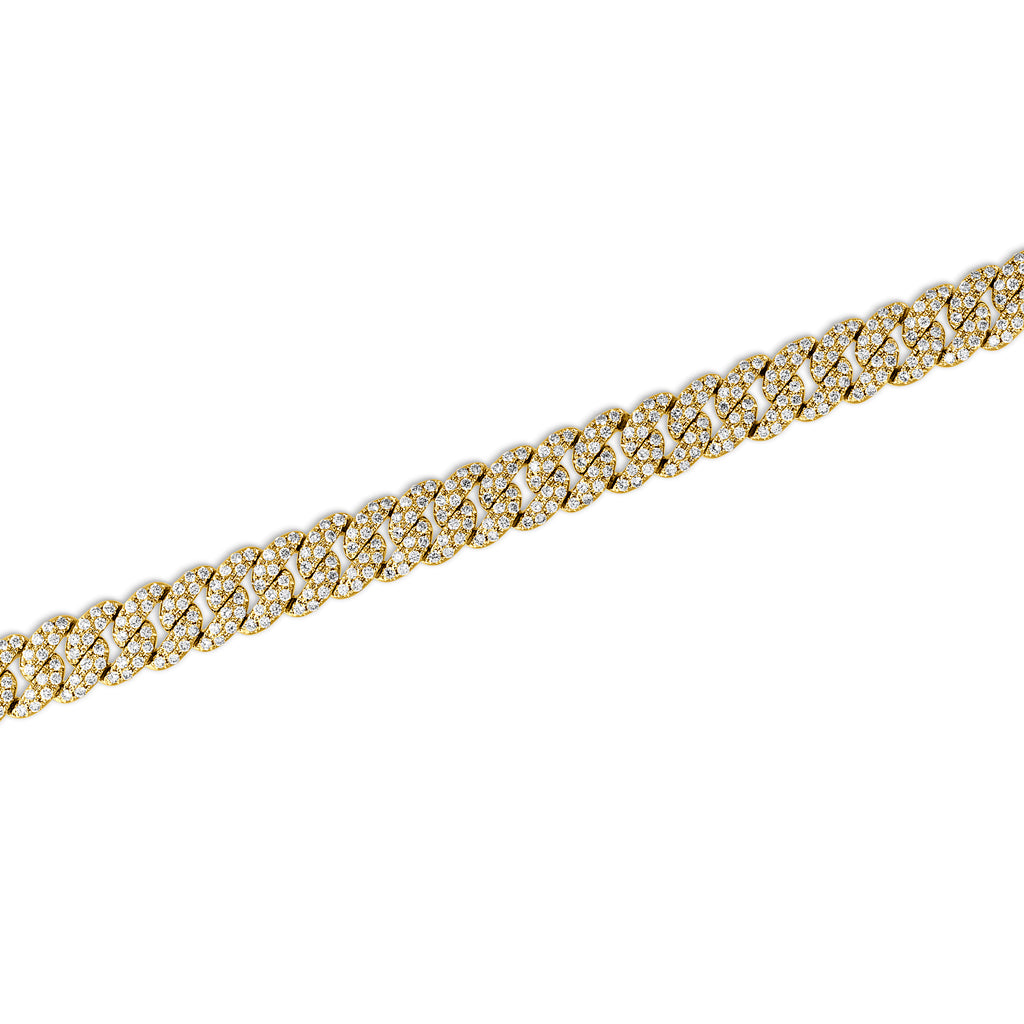14KT Yellow Gold Diamond Carter Chain Link Bracelet