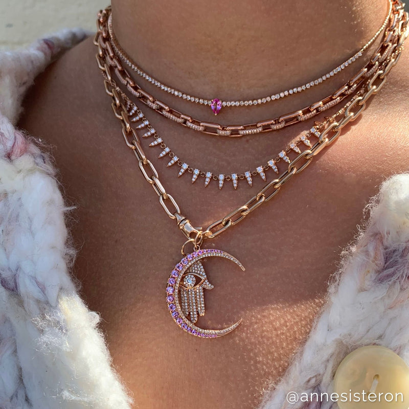 14KT Rose Gold 18" Chain Link Luxe Lillian Necklace