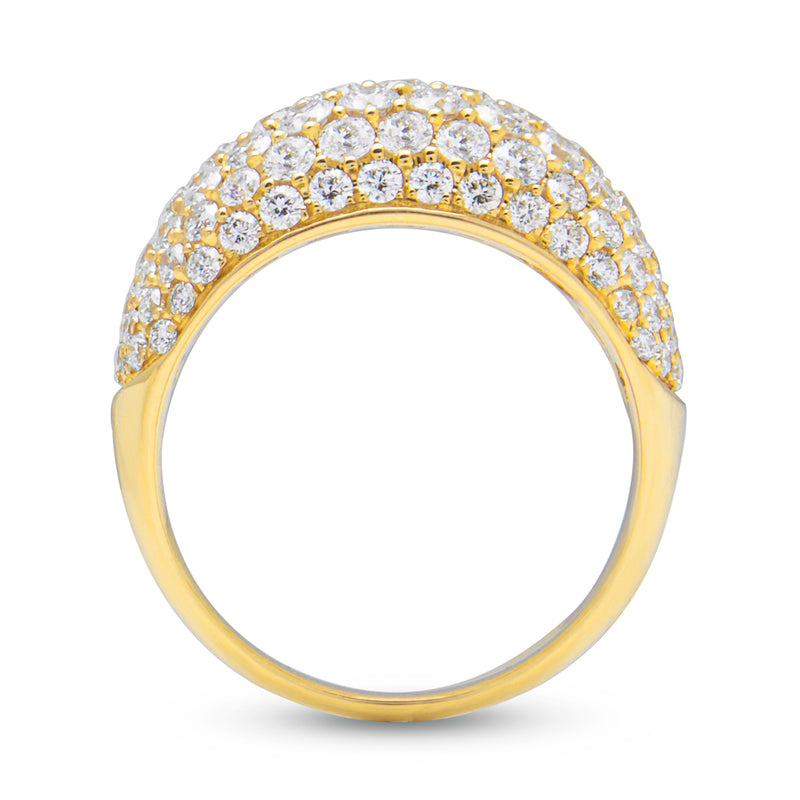 14KT Yellow Gold Diamond Dome Ring