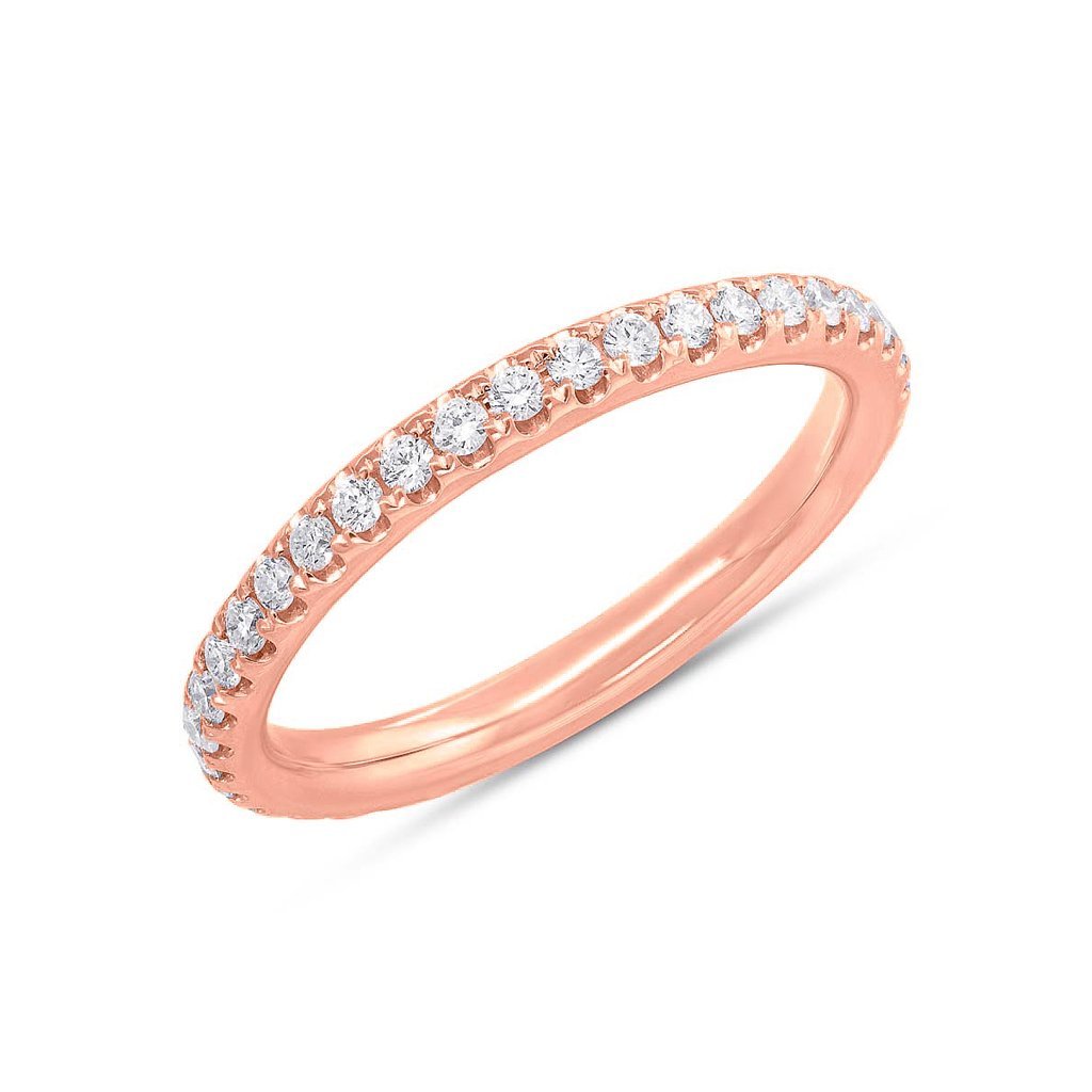 14KT Rose Gold Diamond Luxe Eternity Stacking Ring
