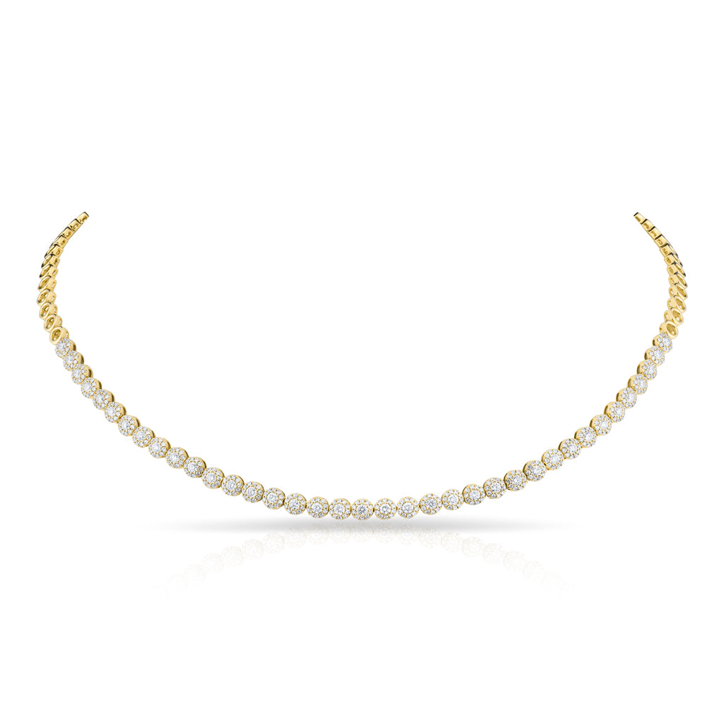 14KT Yellow Gold Diamond Akemi Choker Necklace