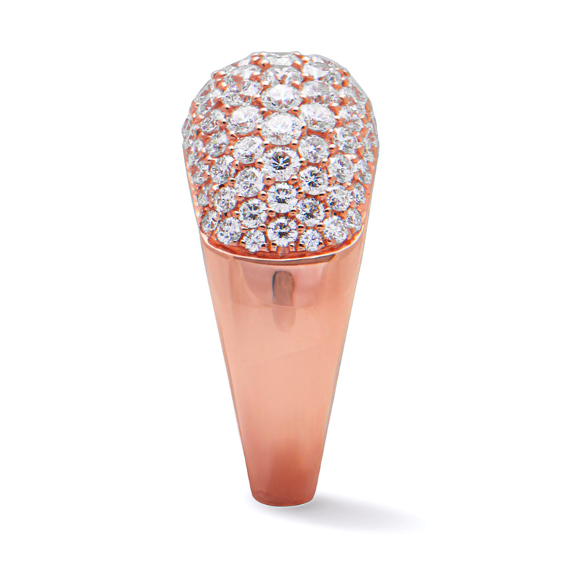14KT Rose Gold Diamond Dome Ring