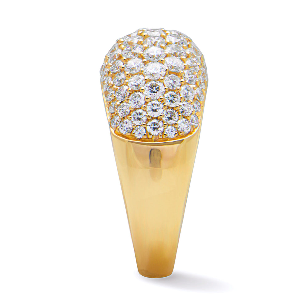 14KT Yellow Gold Diamond Dome Ring