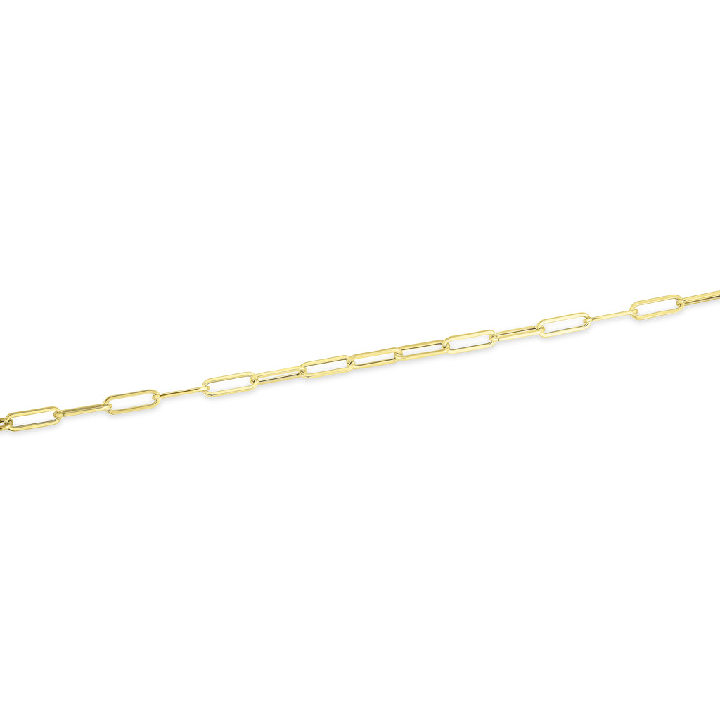 14KT Yellow Gold Paper Clip Bracelet