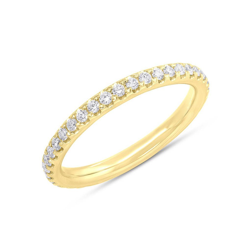 14KT Yellow Gold Diamond Luxe Eternity Stacking Ring