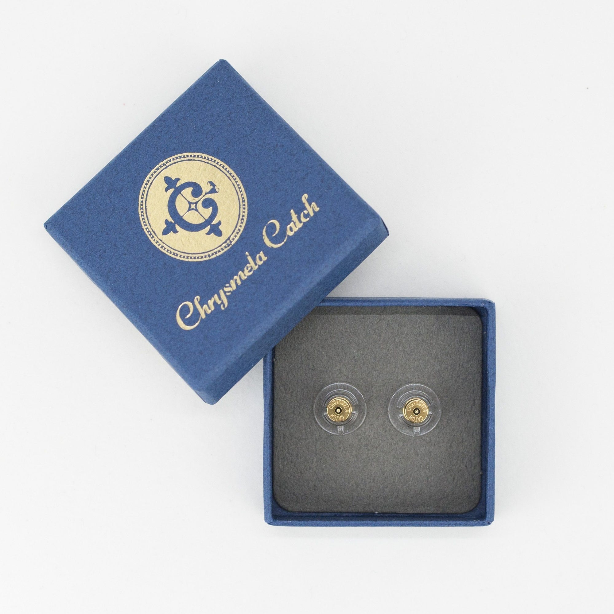 Chrysmela Catch with Support Disc-White Gold-Anne Sisteron