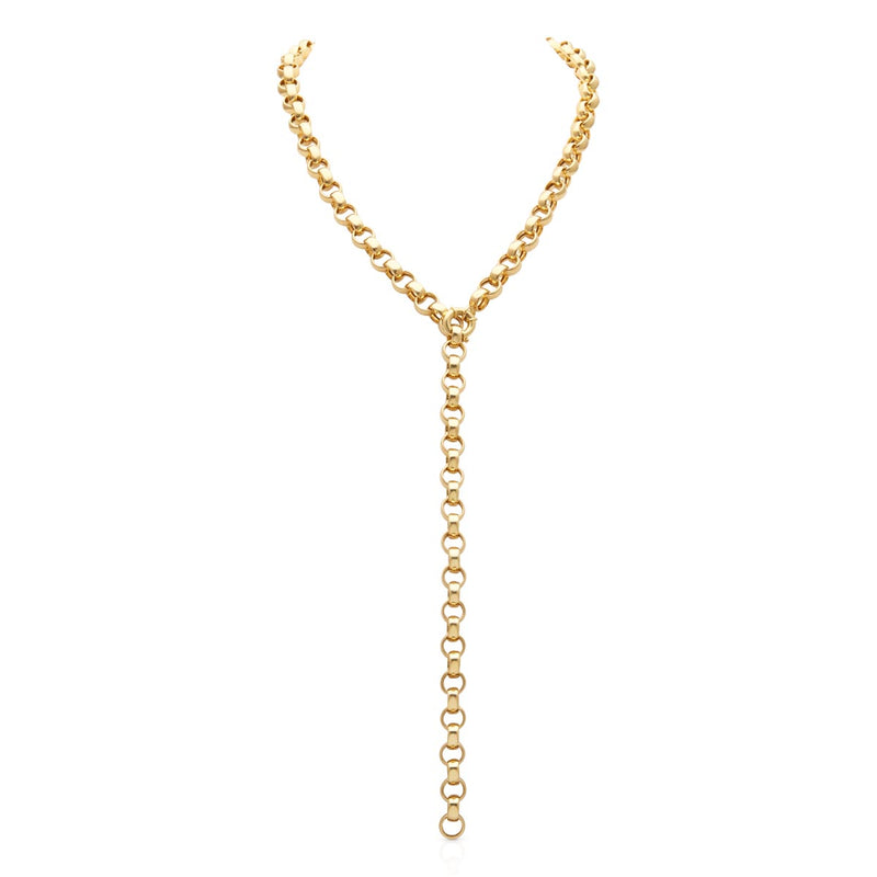 14KT Yellow Gold Chain Link Delphine 30" Necklace