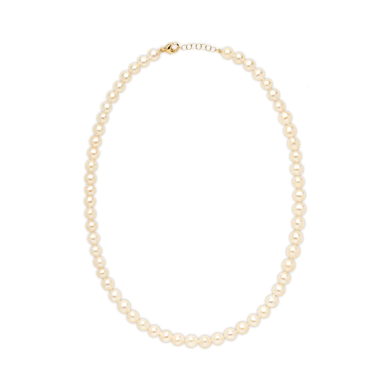 14KT Yellow Gold Grace 5mm Pearl Choker Necklace