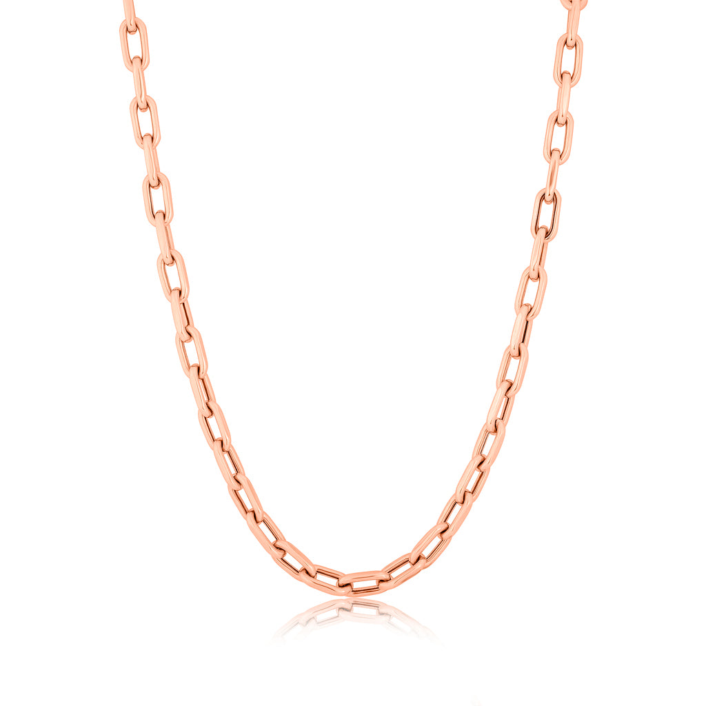 14KT Rose Gold 18" Chain Link Lillian Necklace