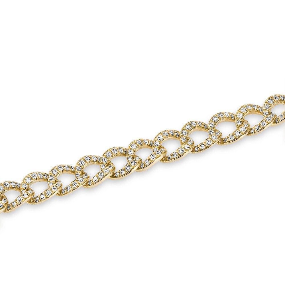 14KT Yellow Gold Diamond Annette Chain Link Bracelet