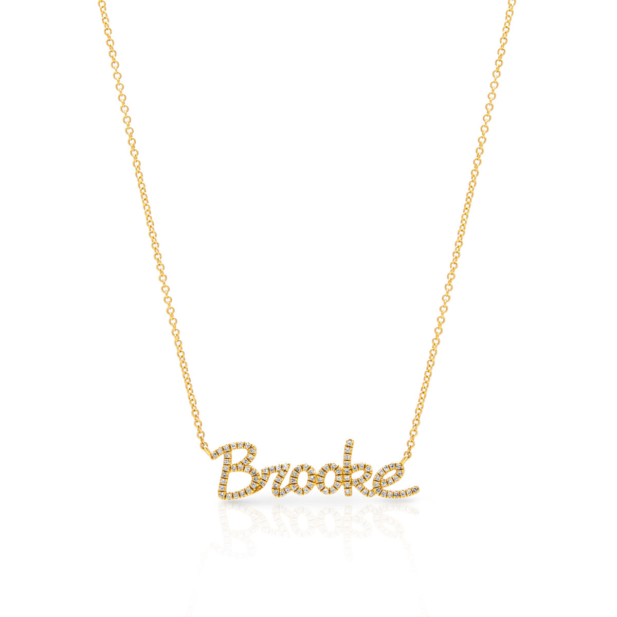 14KT White Gold Diamond Personalized Name Necklace